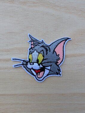 Tom Embroidered Patch, Tom & Jerry (new without tag) Adhesive & Iron-on patch